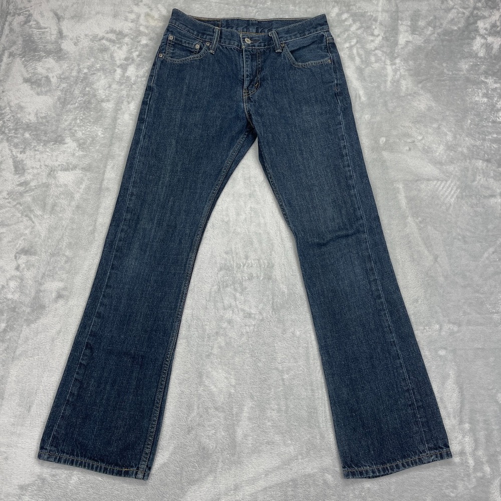 Levi's Jeans Mens 30x32 Blue Denim Dark Wash 527 Slim Bootcut Leg Streetwear